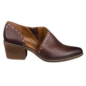 Zodiac Women’s Maddie Brown Leather Slip On Ankle Bootie Size US 11